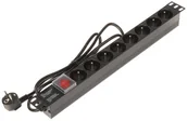 Listwy zasilające - Listwa zasilająca 8 gniazd z wyłącznikiem PD-8/R - miniaturka - grafika 1