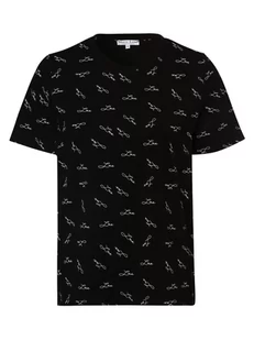 Marie Lund - T-shirt damski, czarny|biały - Koszulki i topy damskie - miniaturka - grafika 1
