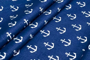 Pościel 160x200 22 Marynarska Granatowe Kotwice Nowość - Pościel - miniaturka - grafika 1