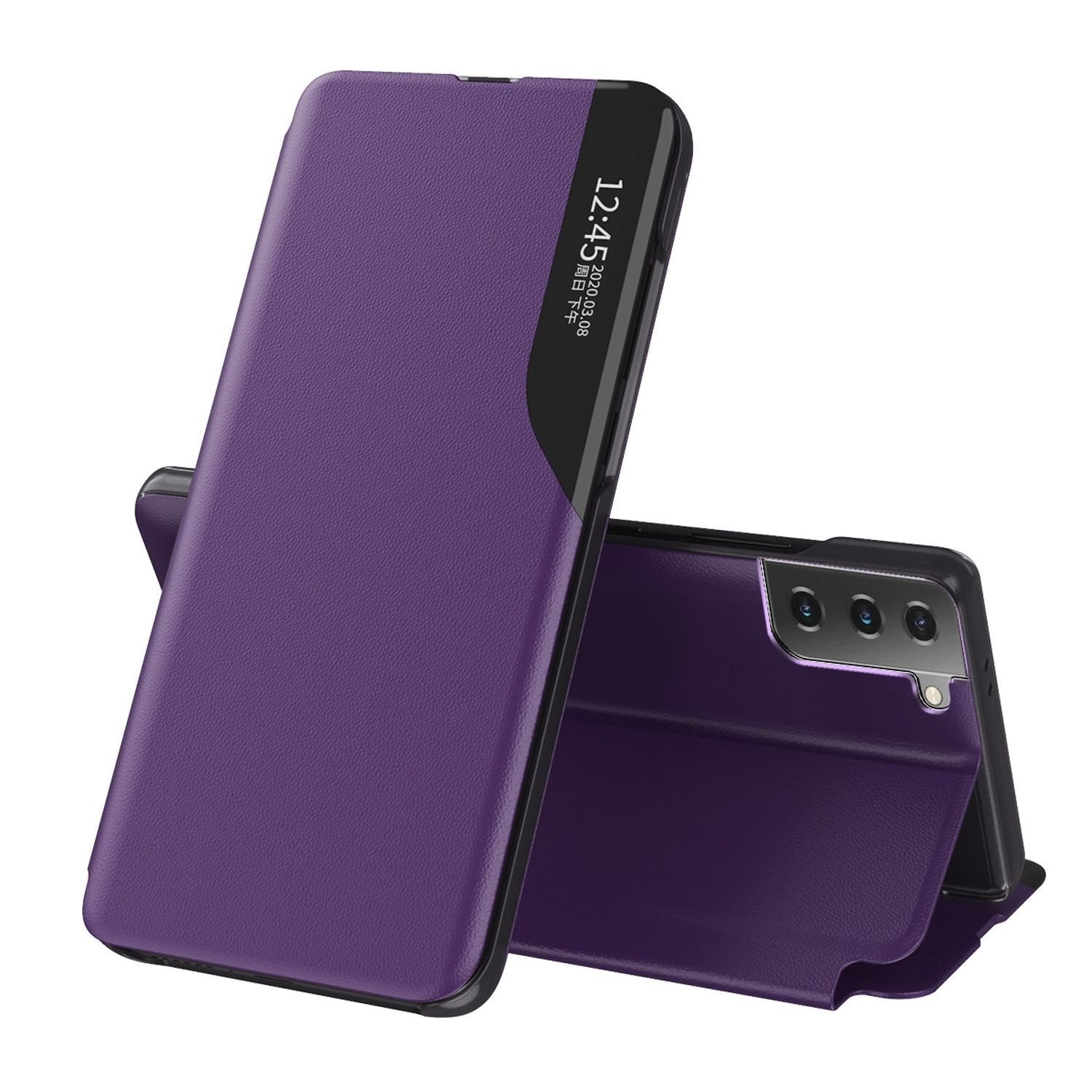 Etui na telefon Samsung Protective Case Cover Flap Case Bookcover Wallet New, Kolor: Fioletowy, Wybierz model: Samsung Galaxy A52 5G