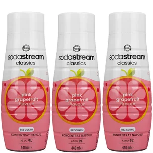 3x SYROP SODASTREAM PINK GRAPEFRUIT GREJPFRUT BEZ CUKRU KONCENTRAT 440 ml - Syropy i koncentraty owocowe - miniaturka - grafika 1
