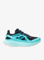 Buty zimowe męskie - Buty trailowe damskie Salomon Ultra Flow - carbon/blue/white - miniaturka - grafika 1