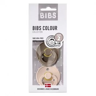 BIBS Denmark Smoczek Uspokajający M Blush & Dark Oak kauczuk 2 szt. Hevea 120211 - Smoczki uspokajające - miniaturka - grafika 1