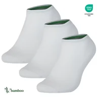 Skarpetki męskie - Męskie Bambusowe stopki Białe 3 pary Rozmiar 41-46 z certyfikatem OEKO-TEX - miniaturka - grafika 1