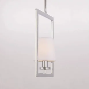 EVO LAMPA wisząca EVO P01007WH metalowa OPRAWA ramka ZWIS abażurowy biały EVO P01007WH - Lampy sufitowe - miniaturka - grafika 6