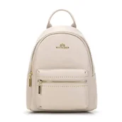 Plecaki - Damski plecak skórzany z nitami mały - miniaturka - grafika 1