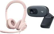 Słuchawki - Logitech H390 Rose 981-001281 + C270 960-001063 - miniaturka - grafika 1
