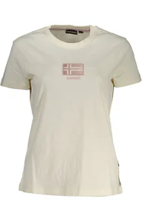 DAMSKI T-SHIRT Z KRÓTKIM RĘKAWEM NAPAPIJRI BIAŁY - Napapijri - Koszulki i topy damskie - miniaturka - grafika 1