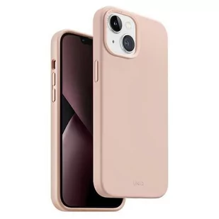 UNIQ etui Lino Hue iPhone 14 6,1" Magclick Charging różowy/blush pink - Etui i futerały do telefonów - miniaturka - grafika 1