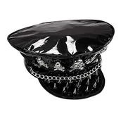 Czapki męskie - WIDMANN Andreas 75720  Rocker czapka z nitami, czaszkami łańcucha i ozdobiona, rozmiar uniwersalny - miniaturka - grafika 1