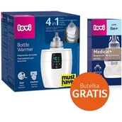 Podgrzewacze butelek i sterylizatory - Podgrzewacz do butelek LOVI 77/051 + Butelka Medical+ 150 ml Biały - miniaturka - grafika 1