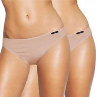 Majtki damskie - FIGI DAMSKIE ATLANTIC BIKINI 2BLP581 BEŻOWE 2PAK XXL - miniaturka - grafika 1