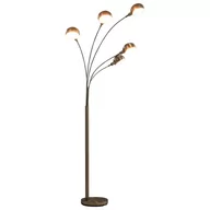 Lampy stojące - vidaXL vidaXL Lampa stojąca, 200 cm, 5 x E14, srebrna - miniaturka - grafika 1