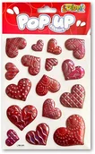 Szkolne artykuły papiernicze - Penmate Naklejki metaliczne Czerwone Serduszka - miniaturka - grafika 1
