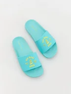 Buty dla chłopców - Reserved - Klapki z aplikacją - turkusowy - miniaturka - grafika 1