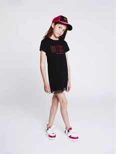 DKNY Sukienka codzienna D32873 S Czarny Regular Fit - Sukienki i spódniczki dla dziewczynek - miniaturka - grafika 1