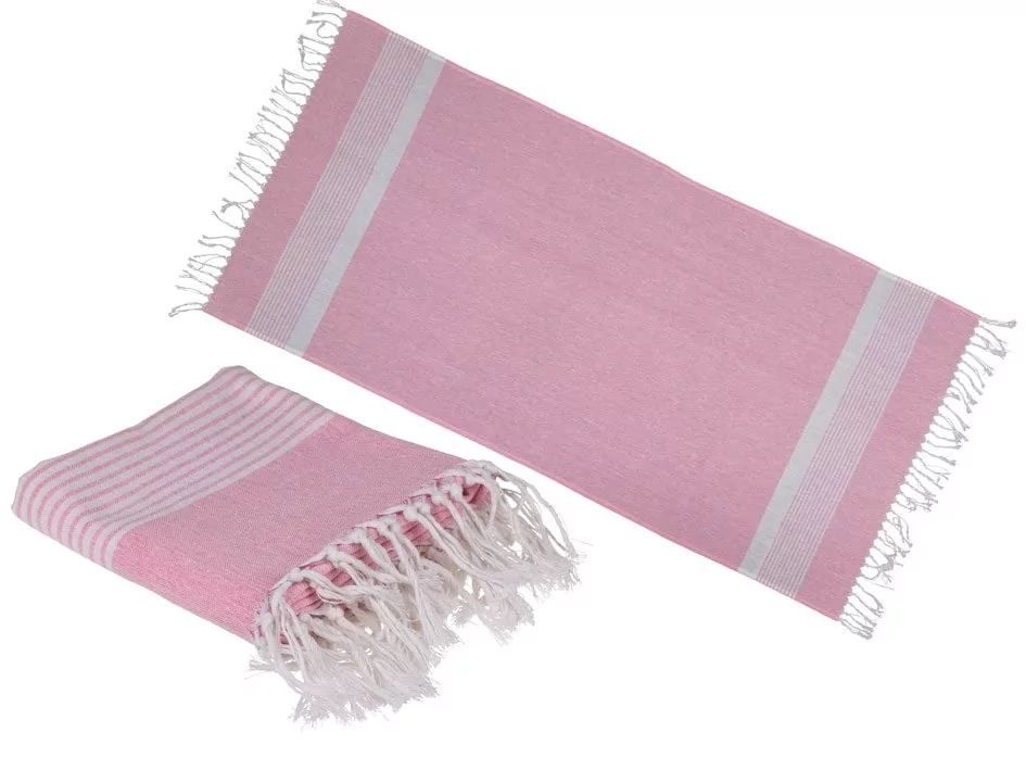 Ręcznik typu turecki Hammam, różowy 80x170 cm