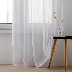 Firana KRESZ kolor biały styl klasyczny taśma smok taśma smok transparentna 5 cm woal gnieciony 280x275 homede - SCURT/HOM/KRESZ - Firany - miniaturka - grafika 3