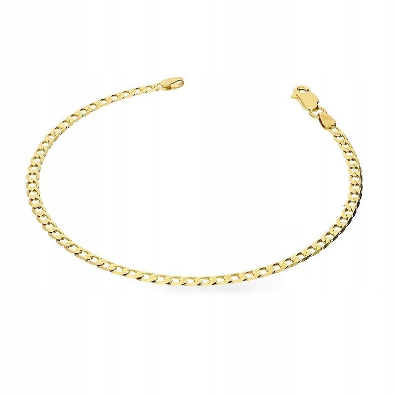 Złota Bransoleta Pancerka 3mm 585 14K, Żółte Złoto, Waga 2.80g