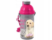 Bidony dla dzieci - Bidon Szkolny Butelka Na Wodę I Napoje Piesek I Kot Paso - miniaturka - grafika 1