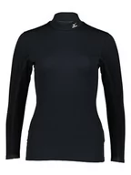 Koszulki sportowe damskie - Mizuno Koszulka funkcyjna "Mid Weight" w kolorze czarnym - miniaturka - grafika 1