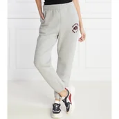 Dresy damskie - Tommy Hilfiger Spodnie dresowe VARSITY FLOCK | Relaxed fit - miniaturka - grafika 1