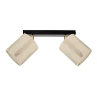 Lampy sufitowe - Lampa sufitowa 2-punktowa, glamour, Ora, 37x13x25 cm, czarny, złoty - miniaturka - grafika 1