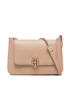 Torebki damskie - Tommy Hilfiger Torebka Th Outline Shoulder Bag AW0AW11554 Beżowy - grafika 1