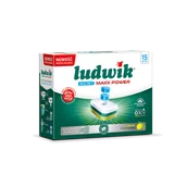 Środki do zmywarek - Ludwik tabletki do zmywarki ALL IN 1 MAXX POWER LEMON - 15 szt. - miniaturka - grafika 1