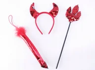 Dodatki do strojów karnawałowych - OPASKA KOSTIUM DIABEŁ HALLOWEEN - miniaturka - grafika 1