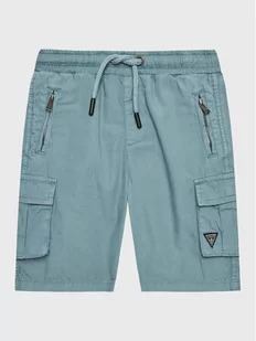 Guess Szorty materiałowe N2RD01 D3XN0 Niebieski Regular Fit - Spodenki męskie - miniaturka - grafika 1