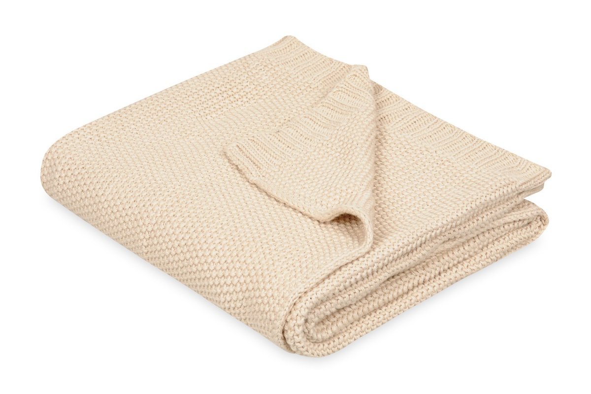 Kocyk pled dziecięcy 80x100 Tully beżowy bawełniany BabyMatex