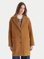 Płaszcze damskie - MAX&Co. Płaszcz wełniany 2526016023200 Brązowy Regular Fit - miniaturka - grafika 1