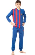 Piżamy męskie - FC Barcelona bawełniana piżama męska 232012, Kolor niebieski, Rozmiar M, FC Barcelona - Intymna - miniaturka - grafika 1