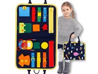 Zabawki interaktywne dla dzieci - Tablica Edukacyjna Manipulacyjna Montessori Sensoryczna Książeczka Miękka Typ 2 - miniaturka - grafika 1