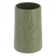 Pojemniki łazienkowe - Tendance Kubek łazienkowy Rollan Leaf Zielony - miniaturka - grafika 1