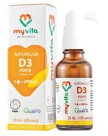 Witaminy i minerały - MyVita Naturalna witamina D3 D-3 2000IU 600 kropli 30ml - miniaturka - grafika 1