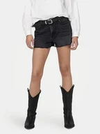 Spodnie sportowe damskie - ONLY Szorty jeansowe Jaci 15314430 Czarny Loose Fit - miniaturka - grafika 1