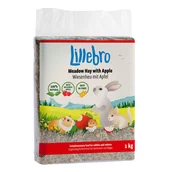Podłoże dla gryzoni - Lillebro siano łąkowe z jabłkiem, mniszkiem lekarskim lub marchewką - Siano łąkowe z dzikim jabłkiem, 3 x 1 kg - miniaturka - grafika 1