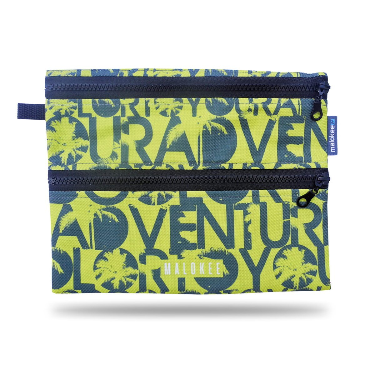 Kosmetyczka podróżna Zippak saszetka dwukomorowa zielona