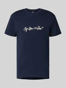 T-shirt z nadrukiem z logo i okrągłym dekoltem - Koszulki męskie - miniaturka - grafika 1