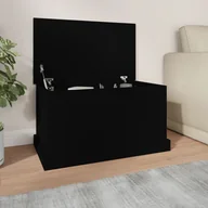 Skrzynie ogrodowe - vidaXL Skrzynia, czarna, 70x40x38 cm, materiał drewnopochodny - miniaturka - grafika 1