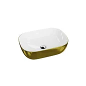 Umywalki - Lavita Umywalka nablatowa Costa Brushed Gold - miniaturka - grafika 1