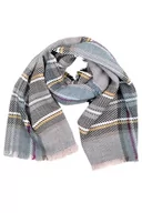 Apaszki i szaliki damskie - collezione alessandro Szalik w kratkę z przyjemnie miękkiego materiału 190 cm x 80 cm, rose, jeden rozmiar - miniaturka - grafika 1