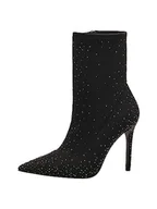 Botki damskie - Tamaris Damskie botki 1-1-25304-41, Black Glam, 38 EU - miniaturka - grafika 1