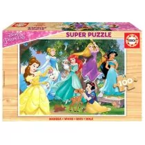 Puzzle 100 Księżniczki z bajek Disneya drewniane) Nowa - Puzzle - miniaturka - grafika 1