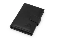 Portfele - Portfel Męski Skórzany Kaletnik Szaniec Czarny Mat - miniaturka - grafika 1