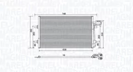 Akcesoria do klimatyzacji i ogrzewania - Skraplacz, klimatyzacja Magneti Marelli 350203934000 - miniaturka - grafika 1