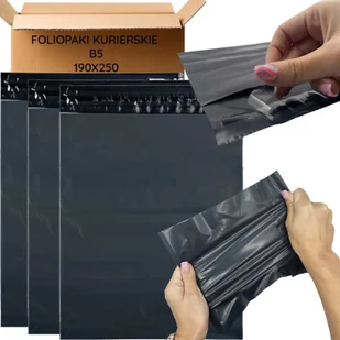EXTRALINK FOLIOPAKI KURIERSKIE CZARNE B5 190X250 50 SZT - 013 - Księgarnia OUTLET - miniaturka - grafika 1