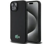 Etui i futerały do telefonów - Lacoste LCHMP15SSLOK Hardcase Silicone MagSafe do iPhone 15 (czarny) - miniaturka - grafika 1